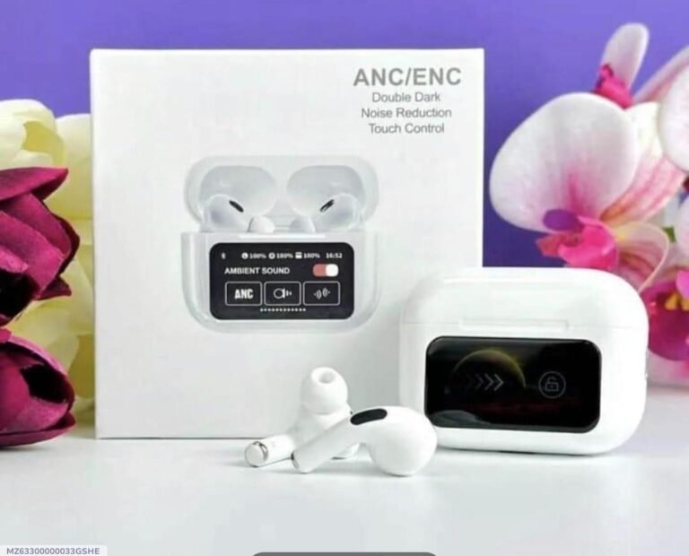 White Bluetooth earbuds - Image 3