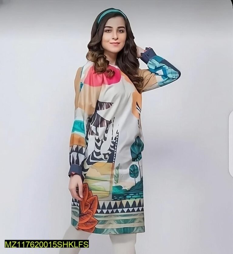 1 pc Woman Unstitched Printed lawn - Image 4