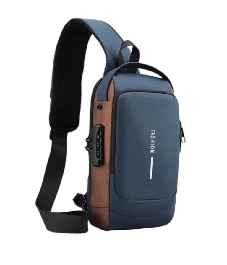 Nylon Crossbody bag with USB port - Image 7