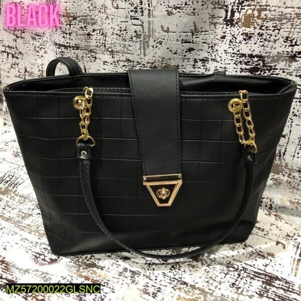 Woman's Leather Textured shoulder Bag - Image 3