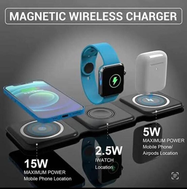 3 in 1 wireless fast charger pad power Hun magnetic Hub - Image 5