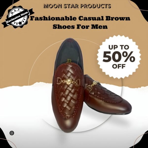 Man's Brown Rexine Casual Dress shoes