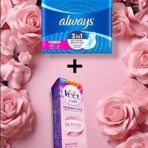 Sanitary pads & hair removal cream 2 in 1