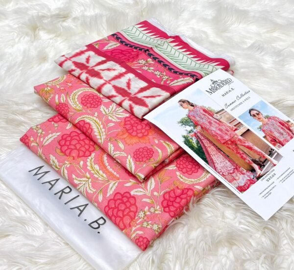 Maria.B All Over Printed 3pc Lawm Collection Fabric Lawn - Image 6