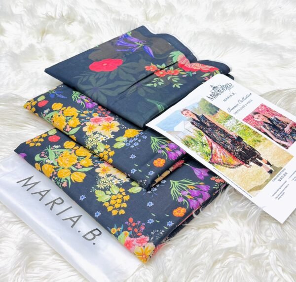 Maria.B All Over Printed 3pc Lawm Collection Fabric Lawn - Image 7