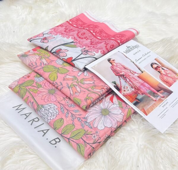Maria.B All Over Printed 3pc Lawm Collection Fabric Lawn - Image 9