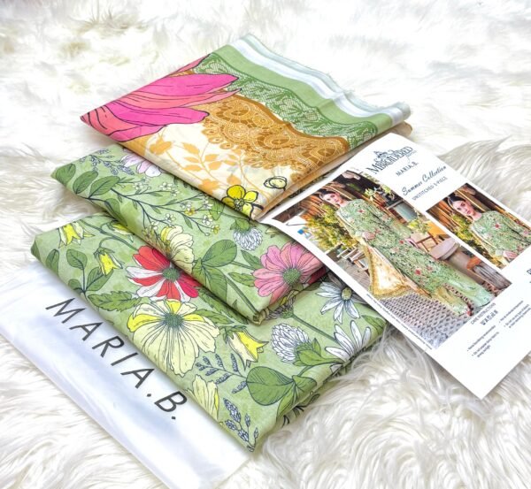 Maria.B All Over Printed 3pc Lawm Collection Fabric Lawn - Image 10