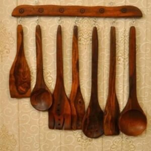 Multicolor wooden kitchen accessories bundle -7