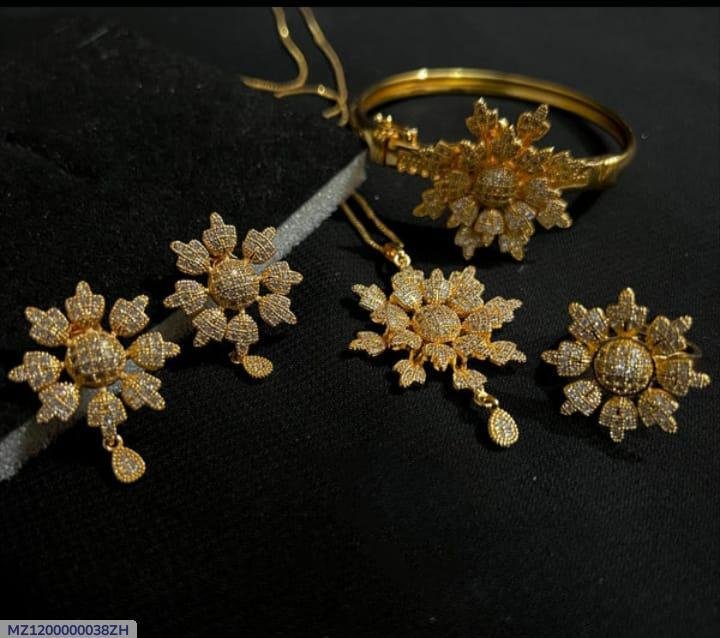 1 Gold plated artificial jewellery set 4 Pcs