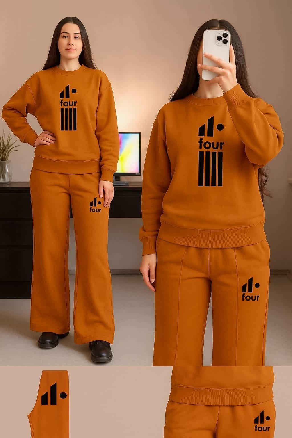 1 2 PCs women fleece shinning Track suit